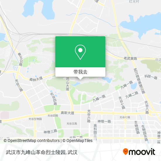 武汉市九峰山革命烈士陵园地图