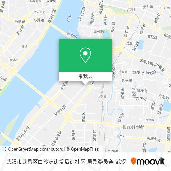 武汉市武昌区白沙洲街堤后街社区-居民委员会地图
