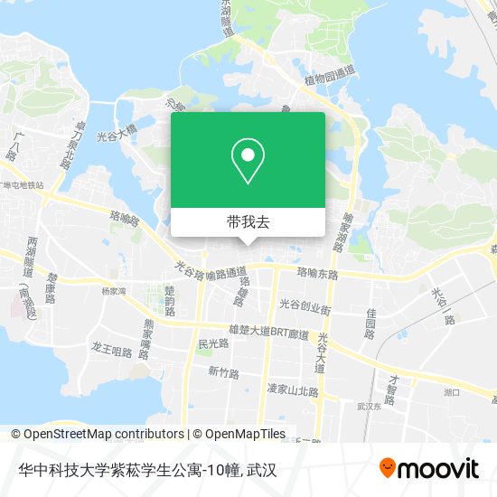 华中科技大学紫菘学生公寓-10幢地图