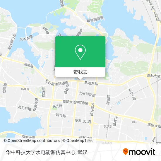 华中科技大学水电能源仿真中心地图