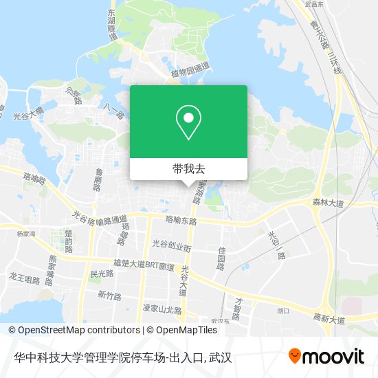 华中科技大学管理学院停车场-出入口地图