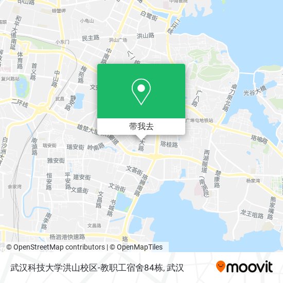 武汉科技大学洪山校区-教职工宿舍84栋地图