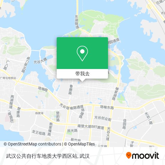 武汉公共自行车地质大学西区站地图
