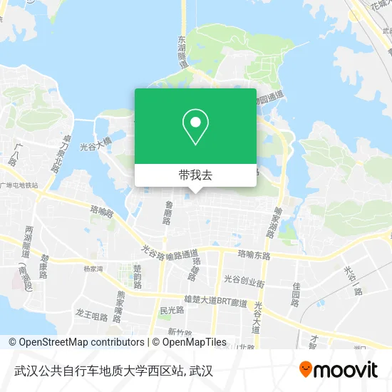 武汉公共自行车地质大学西区站地图