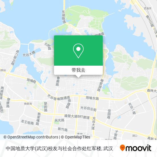 中国地质大学(武汉)校友与社会合作处红军楼地图