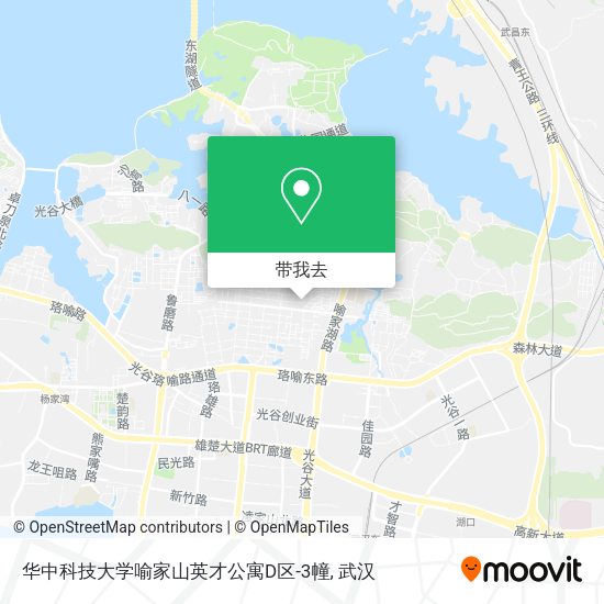华中科技大学喻家山英才公寓D区-3幢地图