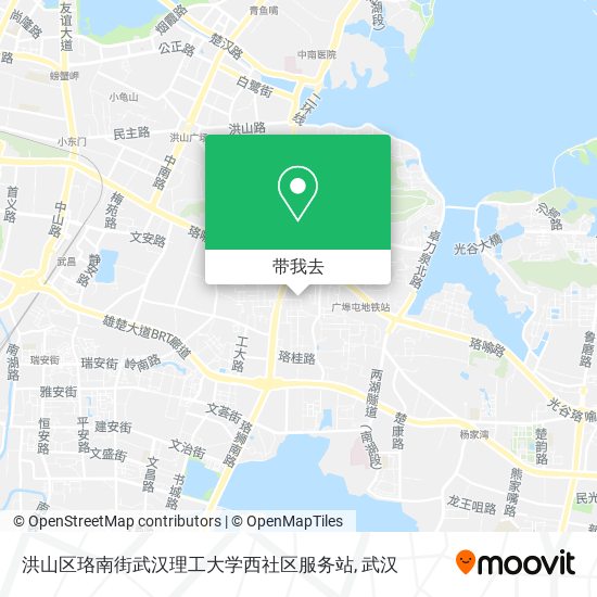 洪山区珞南街武汉理工大学西社区服务站地图