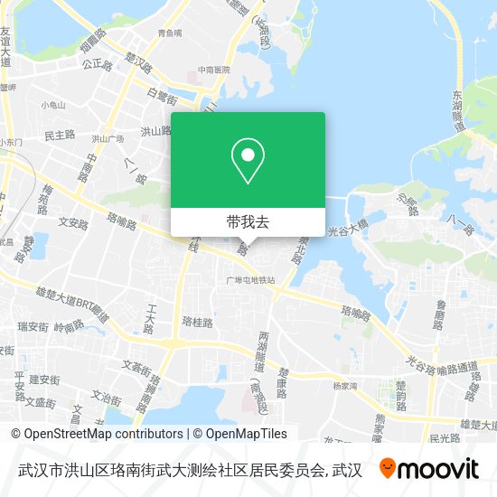 武汉市洪山区珞南街武大测绘社区居民委员会地图
