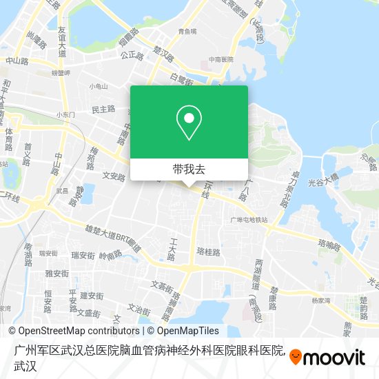 广州军区武汉总医院脑血管病神经外科医院眼科医院地图
