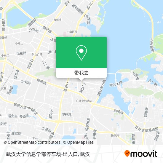 武汉大学信息学部停车场-出入口地图