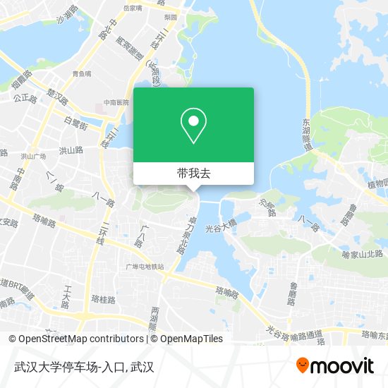 武汉大学停车场-入口地图