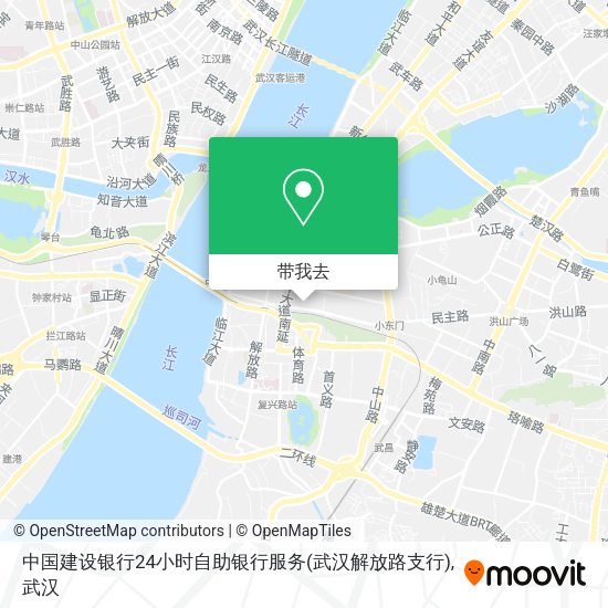 中国建设银行24小时自助银行服务(武汉解放路支行)地图