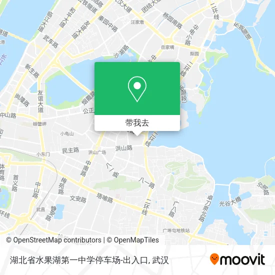 湖北省水果湖第一中学停车场-出入口地图
