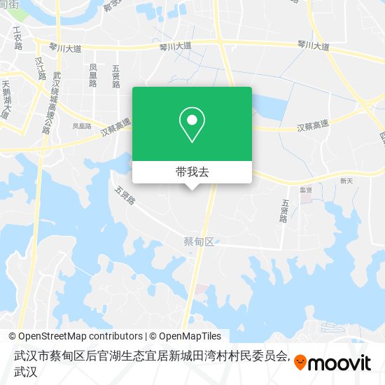 武汉市蔡甸区后官湖生态宜居新城田湾村村民委员会地图
