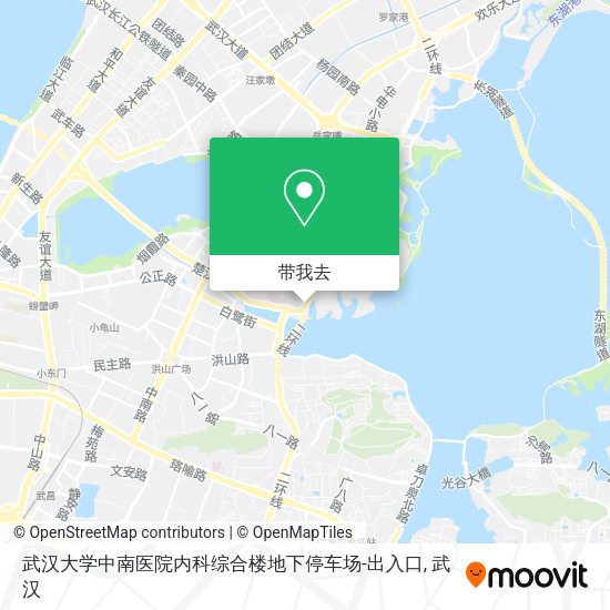 武汉大学中南医院内科综合楼地下停车场-出入口地图