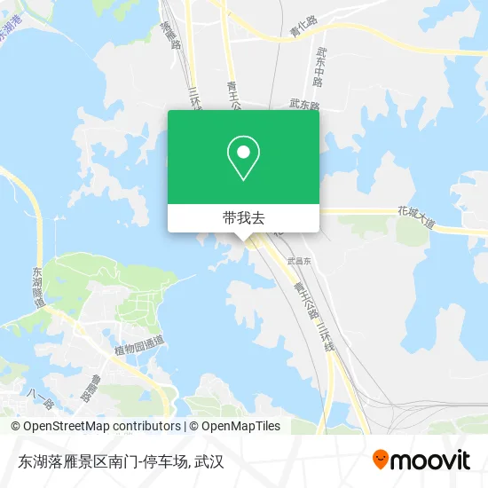 东湖落雁景区南门-停车场地图