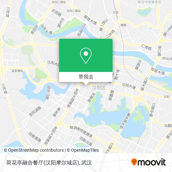 荷花亭融合餐厅(汉阳摩尔城店)地图