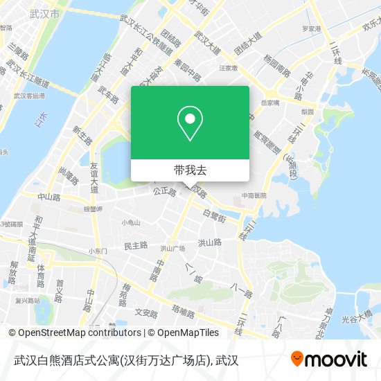 武汉白熊酒店式公寓(汉街万达广场店)地图