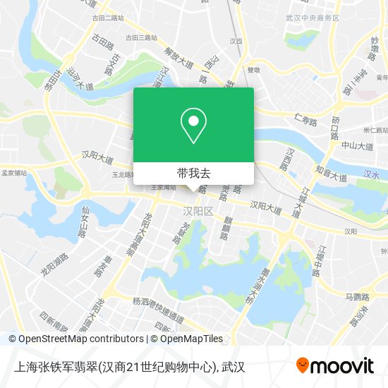 上海张铁军翡翠(汉商21世纪购物中心)地图