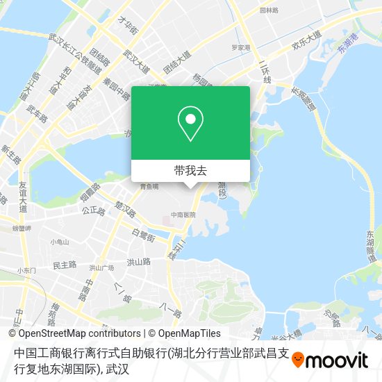 中国工商银行离行式自助银行(湖北分行营业部武昌支行复地东湖国际)地图
