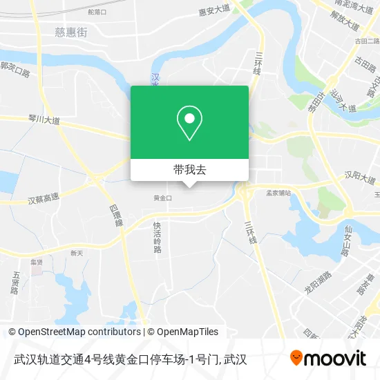 武汉轨道交通4号线黄金口停车场-1号门地图