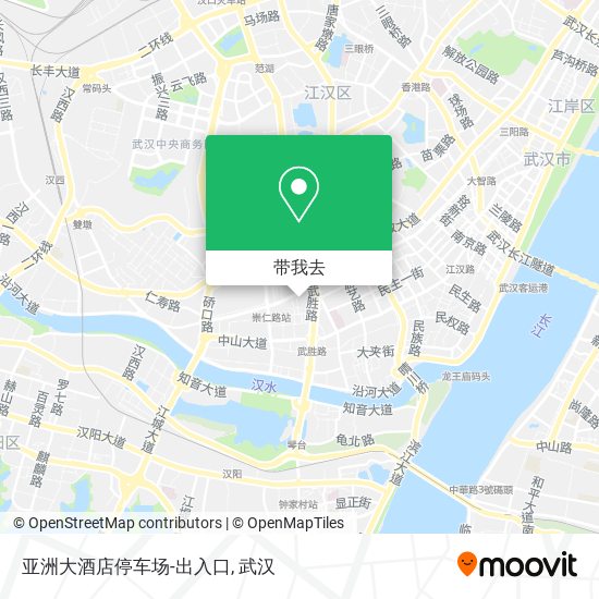 亚洲大酒店停车场-出入口地图