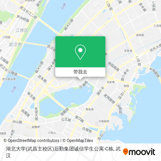 湖北大学(武昌主校区)后勤集团诚信学生公寓-C栋地图