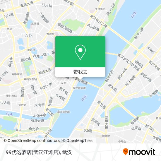 99优选酒店(武汉江滩店)地图