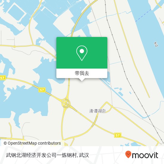 武钢北湖经济开发公司一炼钢村地图
