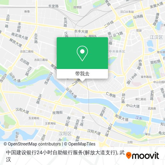 中国建设银行24小时自助银行服务(解放大道支行)地图