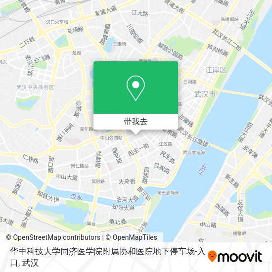 华中科技大学同济医学院附属协和医院地下停车场-入口地图