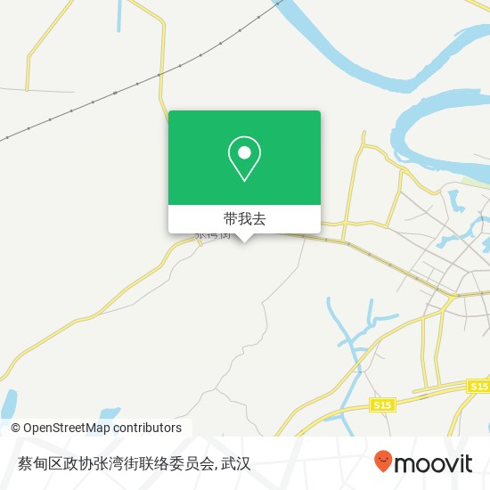 蔡甸区政协张湾街联络委员会地图