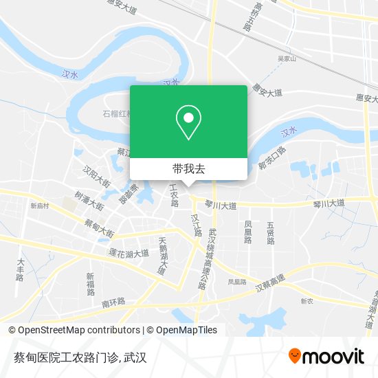 蔡甸医院工农路门诊地图