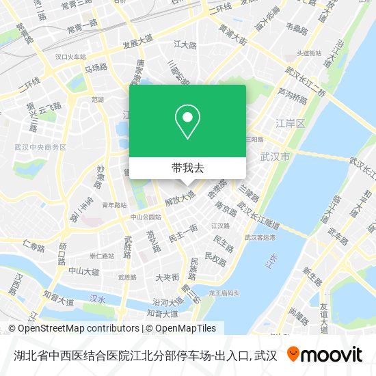 湖北省中西医结合医院江北分部停车场-出入口地图