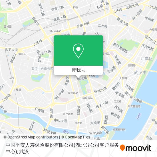 中国平安人寿保险股份有限公司(湖北分公司客户服务中心)地图