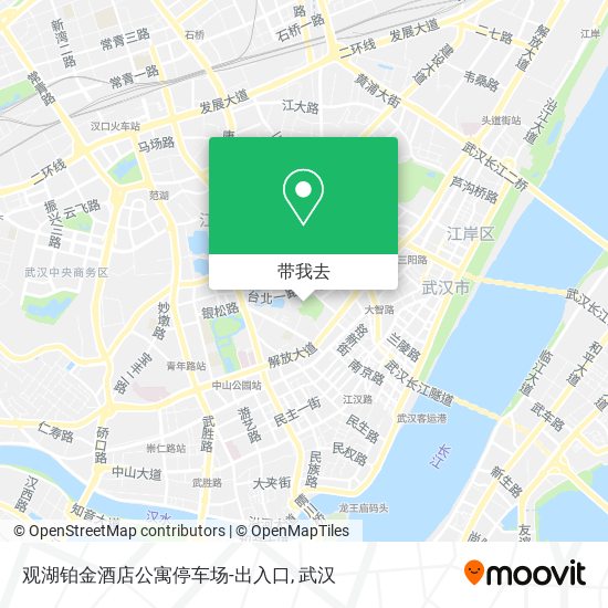 观湖铂金酒店公寓停车场-出入口地图