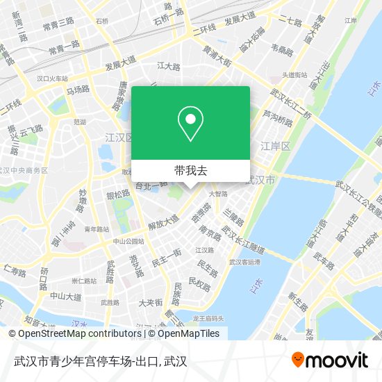 武汉市青少年宫停车场-出口地图