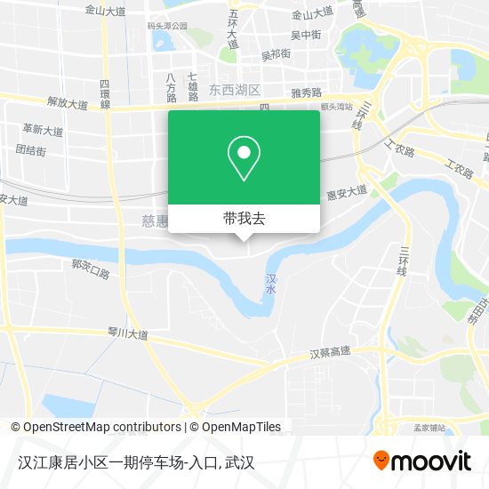 汉江康居小区一期停车场-入口地图