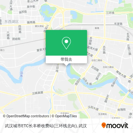 武汉城市ETC长丰桥收费站(三环线北向)地图