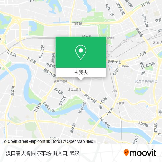 汉口春天誉园停车场-出入口地图