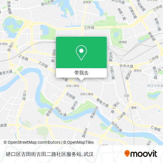 硚口区古田街古田二路社区服务站地图