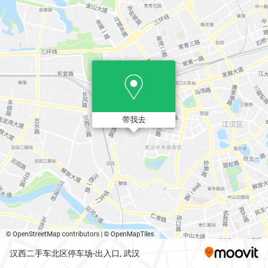 汉西二手车北区停车场-出入口地图