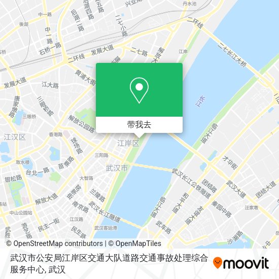 武汉市公安局江岸区交通大队道路交通事故处理综合服务中心地图