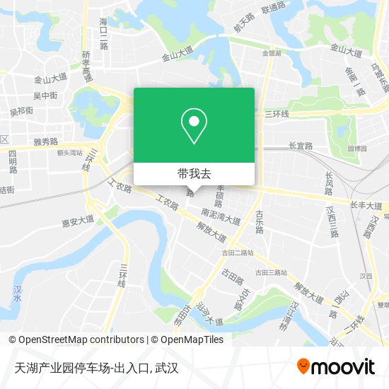 天湖产业园停车场-出入口地图