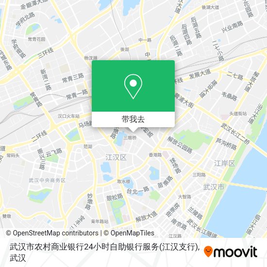 武汉市农村商业银行24小时自助银行服务(江汉支行)地图