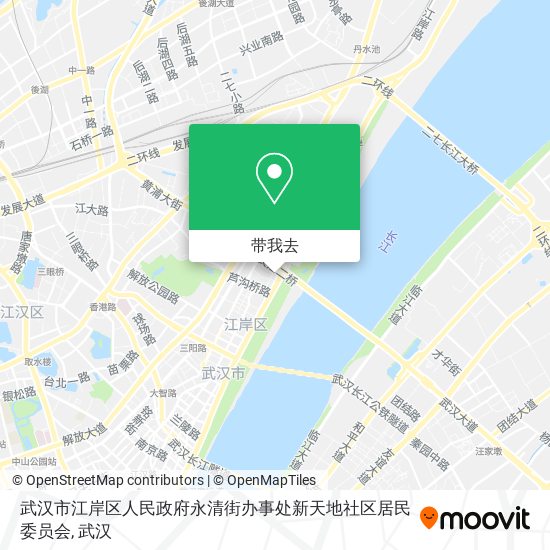 武汉市江岸区人民政府永清街办事处新天地社区居民委员会地图