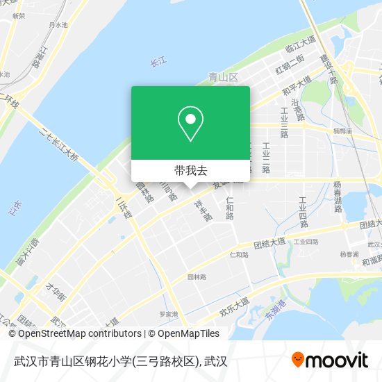 武汉市青山区钢花小学(三弓路校区)地图