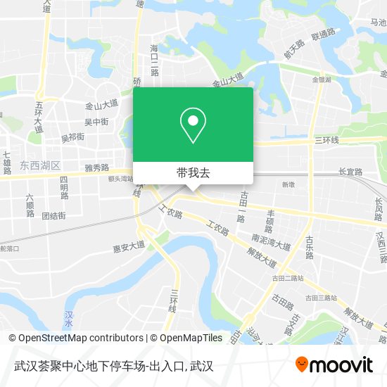 武汉荟聚中心地下停车场-出入口地图
