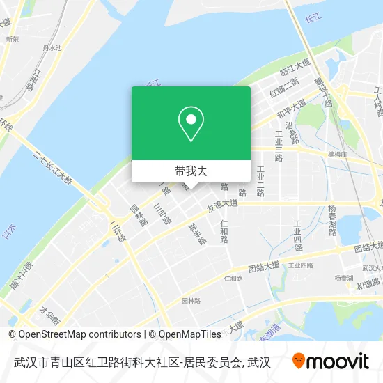 武汉市青山区红卫路街科大社区-居民委员会地图