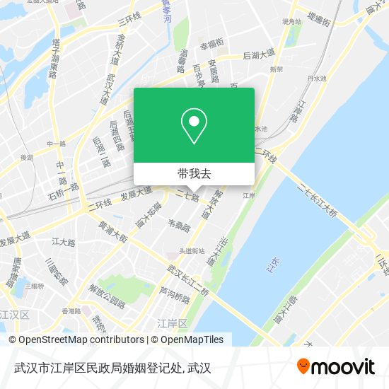 武汉市江岸区民政局婚姻登记处地图